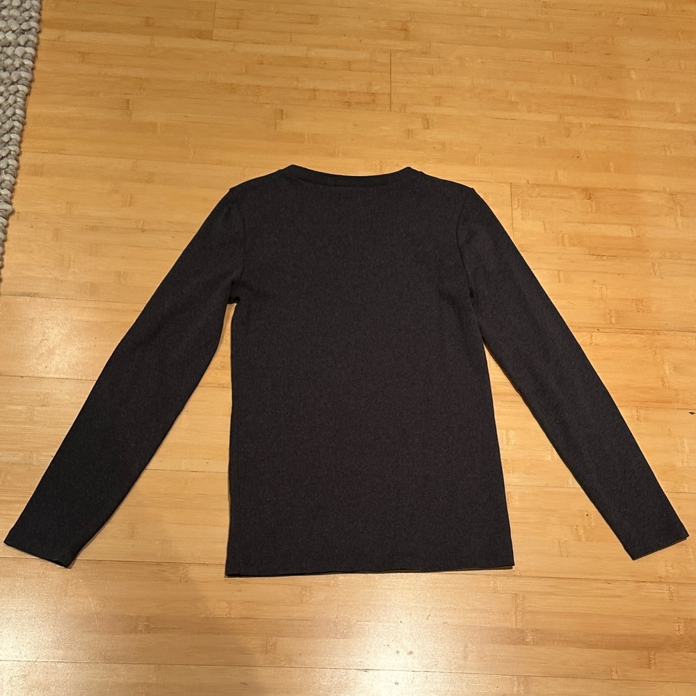 J. Crew Charcoal Long Sleeve Shirt with Button Accents - Picture 4 of 4